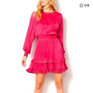 Evereve Hailey Mini Dress Fuscia Pink